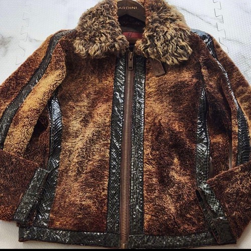 Giacca pelle marrone - pelle, premium