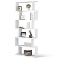 Libreria Design Moderna Scaffale 6 Ripiani 190 x 80 x 24 cm Casa Ufficio Bianco