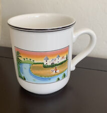 Villeroy & Boch Design Naif Cup Mug Rider on a Horse Rooster Vintage