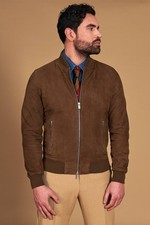 Bomber scamosciato fango - fango, uomo