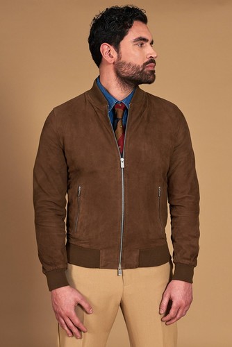 Bomber scamosciato fango - bomber, uomo