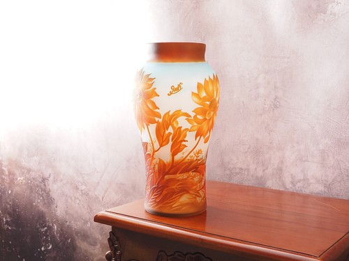 Vaso vetro cameo con - vaso,