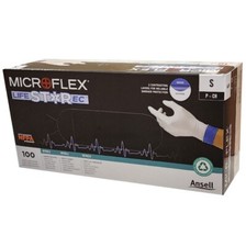 *100-Guanti* Ansell MicroFlex LIFESTAR EC PF Polsino esteso doppio strato LSE-104-S