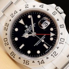OROLOGIO OYSTER ROLEX EXPLORER II 16570 GMT DATA ACCIAIO INOX NERO 40 MM 2000