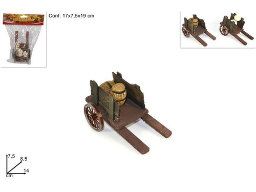 Miniatura carrettino legno - miniatura, in