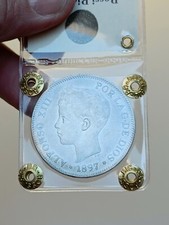 moneta spagna 5 pesetas 1897