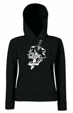 Felpa Machete Crew Production unisex nera con cappuccio. Alta qualità.