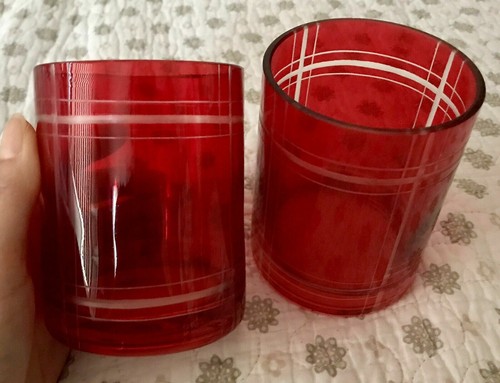 Portacandele quadri rosso 2 - portacandele,