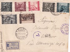 JJ147-FRONTE DI RACC. DA FIUME 1946 CON FRANCOBOLLI ISTRIA E LIT.SLOVENO