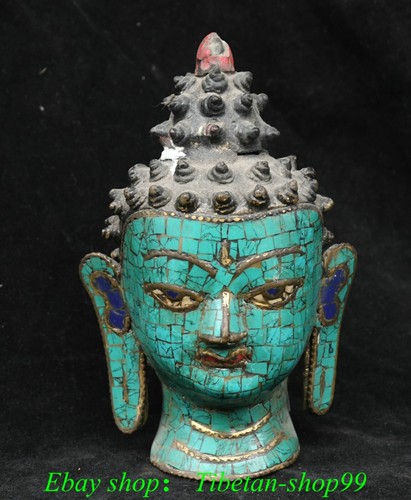 Statua testa buddha - testa, di