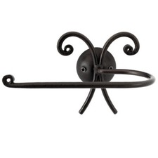 Portarotolo in ferro battuto linea relax arredo bagno classico moderno nero 