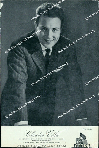 Bn89 cartolina claudio villa - cartolina,