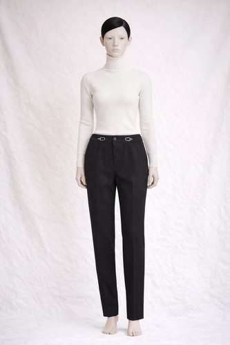 Hermès pantalon laine noir - laine,