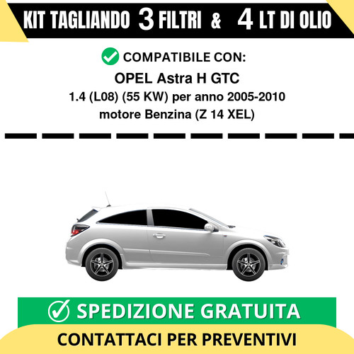 Tagliando per opel astra gtc - per, h