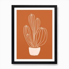 Disegno linea cactus