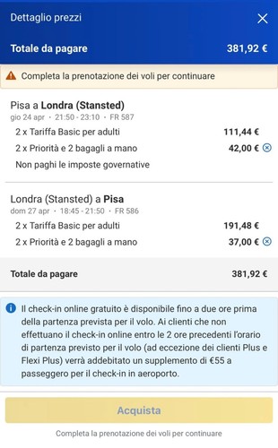 Biglietti aereo pisa a - aereo,