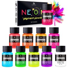 Polvere Di Pigmenti Neon - 10 Colori Polvere Di Mica Pigmenti per Unghie Fluores