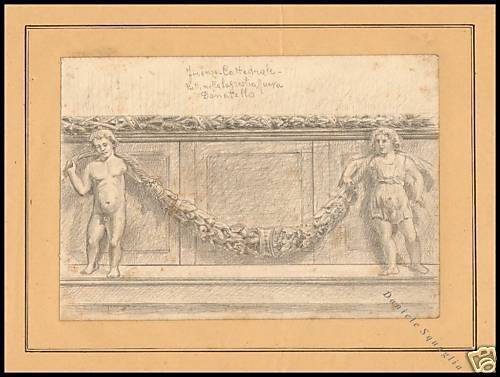 Disegno originale 1800 - originale, putti