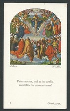 Estampa antigua de la Santissima Trinidad andachtsbild santino holy card santini