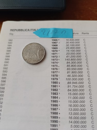 Moneta lire del 1977 - lire,