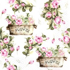 Serviettes en papier Pivoines