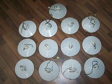 1 x vecchia lampada smaltata art deco lampada a sospensione bar cucina design industriale lampada bianca