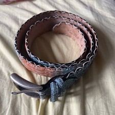 ✅ Cintura 4 cm in Vera Pelle di Pitone  con fodera Nabuk