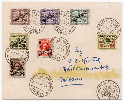 1931 vaticano busta - vaticano,
