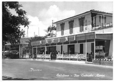 Colleferro (Roma). Bar Tabacchi Marini. Pompa di benzina AGIP con Camion.