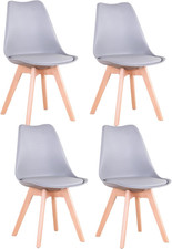 Set Di 4 Sedie Da Sala Da Pranzo, Sedie Scandinave, Gambe in Legno Massello, Des