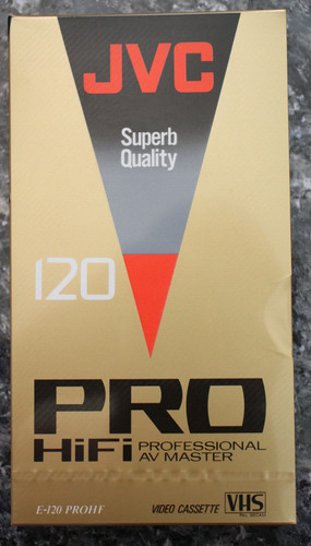Videocassetta vhs jvc 120 - videocassetta, pro