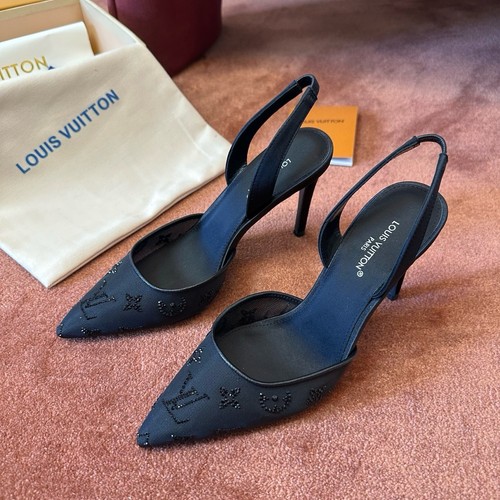 Louis vuitton black slingback - vuitton,