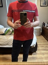 T-shirt Tommy Hilfiger uomo media rossa 100% cotone manica corta