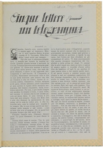 Cinque lettere un - cinque, e