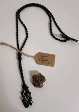 Collana amuleto ambra grezza - collana,