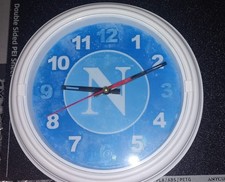 OROLOGIO da Parete Tipo Logo Napoli Effetto Neve - STAMPATO IN 3D 20 Cm