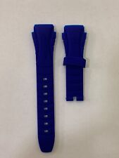 CINTURINO OROLOGIO GOMMA BLU " CHRONOTECH 7134" ANSA CURVA 18 MM -NUOVO