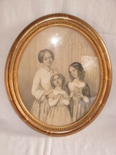 Antico Quadro Ovale Legno