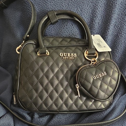 Borsa guess nera trapuntata - guess,