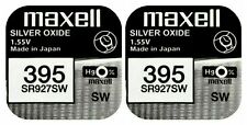 2 x Maxell 395 Pila Batteria Orologio Mercury Free Silver Oxide SR927SW 1.55V