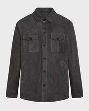 Giacca Camicia Pelle Grigio