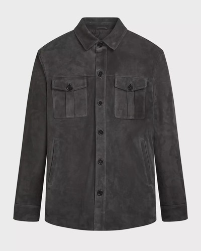 Giacca camicia pelle grigio - giacca,