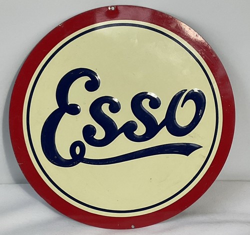 Insegna tonda esso gas oil - insegna,