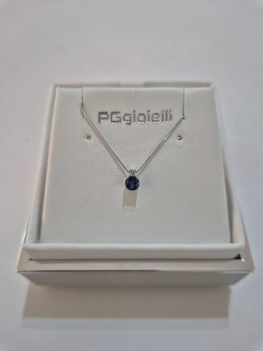 Collana punto luce zaffiro blu - luce,