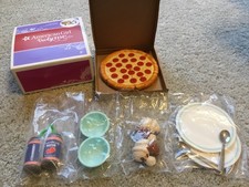 American Girl Doll Pizza Party Set Gioco Cibo per Bambole 18” Nuovo con scatola