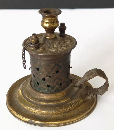 Antique brass vesta bed - brass,