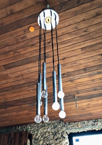 Lampadario vintage acciaio - in,