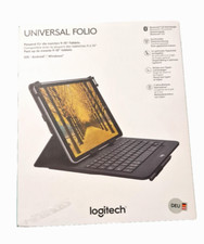 Logitech Custodia Universale per Tablet Folio con Tastiera Wireless| per Tablet 9-10"