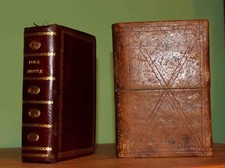 1817 - bella legatura in marocchino e custodia in pelle  Horae diurnae Breviarii