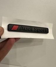 Adesivo Logo Audi Sport Alta Qualità Nero Opaco Accessori Audi 8 x 2 Cm